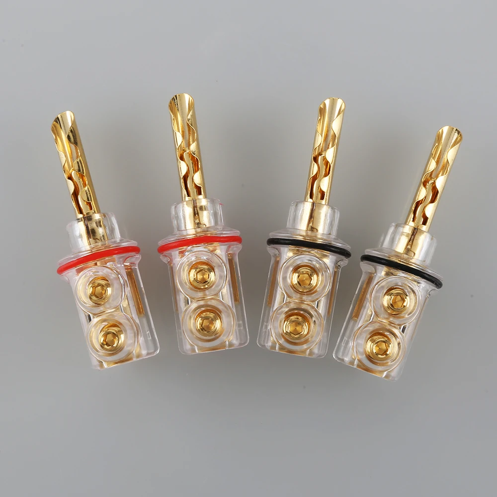 4 шт./упак. мм позолоченный BFA банановый прозрачный чехол аудио Банановый штекер