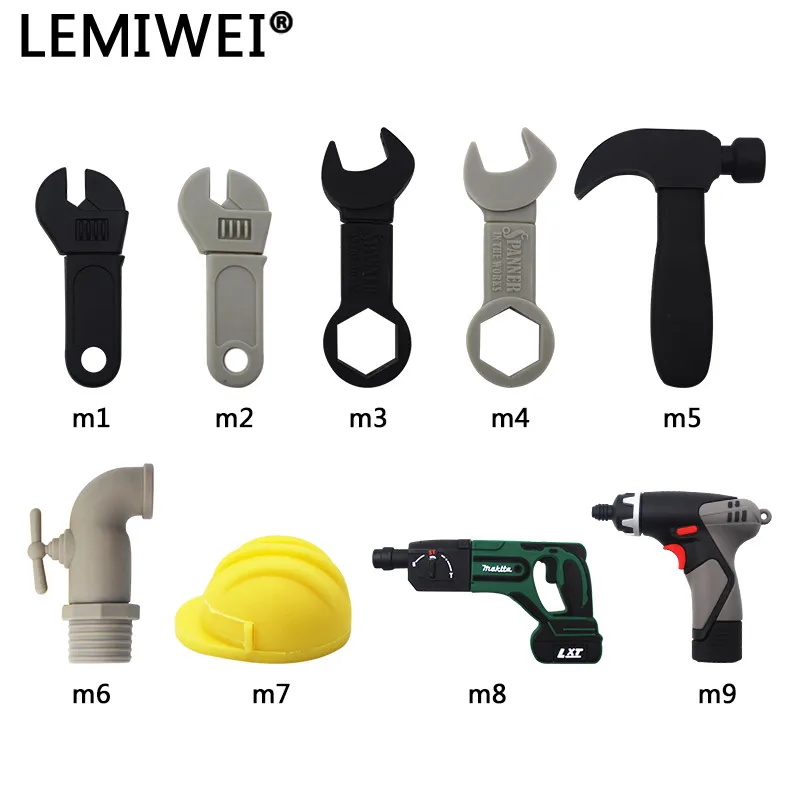 USB 2 0 мультяшный молоток гаечный ключ флэш накопитель 64 ГБ 32 коробка инструментов