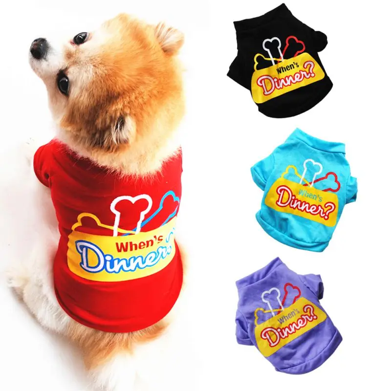Щенок весенне летняя одежда футболка малых и средних собак жилет для домашних