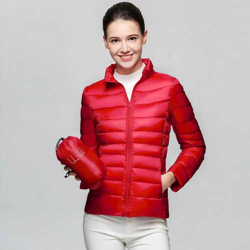 

2022 Winter Women Jacket Coat Ultra Light Down 90% White Duck Down Jacket Coats ladies' Warm Down Parkas Spring Autumn Outwear