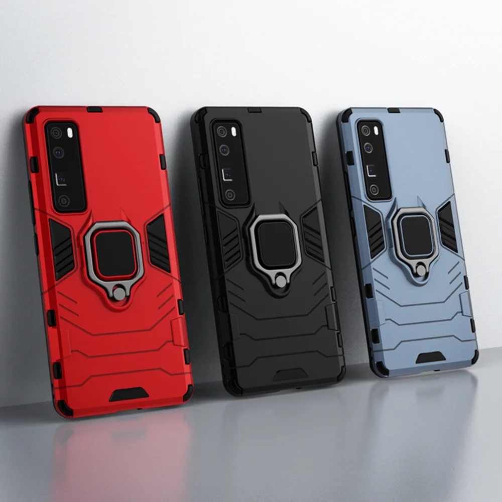 

Shockproof Armor Case For Huawei Nova 7 Pro 5G Case Ring Holder Stand Phone Back Cover For Huawei Nova 7 Pro 7pro Nova7pro Funda