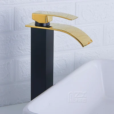 gold black H Senlesen смеситель для ванной комнаты с одной ручкой для раковины с поддержкой горячей и холодной смесителя Para ванная комната, раковина, смесители - Цвет: gold black H