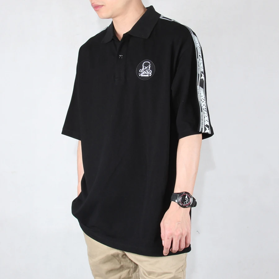 Мужская Повседневная рубашка поло с коротким рукавом и принтом винтажная