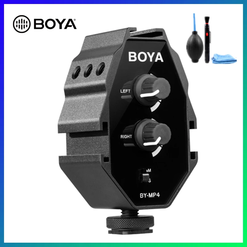BOYA BY MP4 2 канальный аудио адаптер с монофокальным и стереопереключателем для iPhone 8