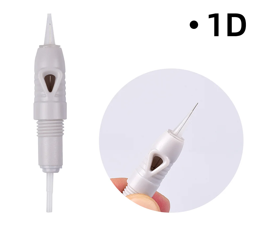 Тату для бровей, 10 шт. в партии, 1D/1R/3R/5R/7R/3FP/5FP/7FP, Одноразовые стерилизованные иглы для татуажа, Перманентный макияж, наконечники для бровей