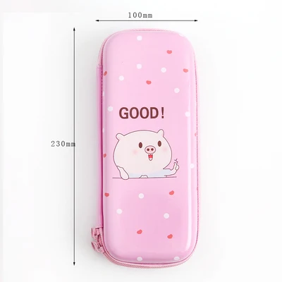 pig-small EVA Kawaii школьный пенал большой футляр для хранения ручки для девочек и мальчиков Милая коробка с канцелярскими принадлежностями комплект коробка художественные принадлежности - Цвет: pig-small