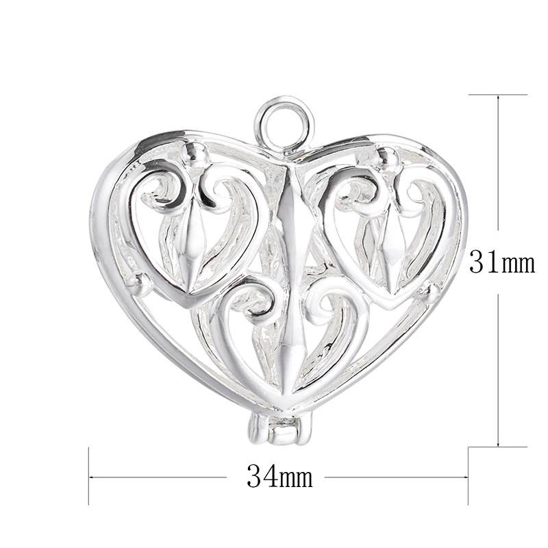 Медальон с распылителем эфирного масла серебристого цвета 34*31*12 мм 1 шт.|Подвески|