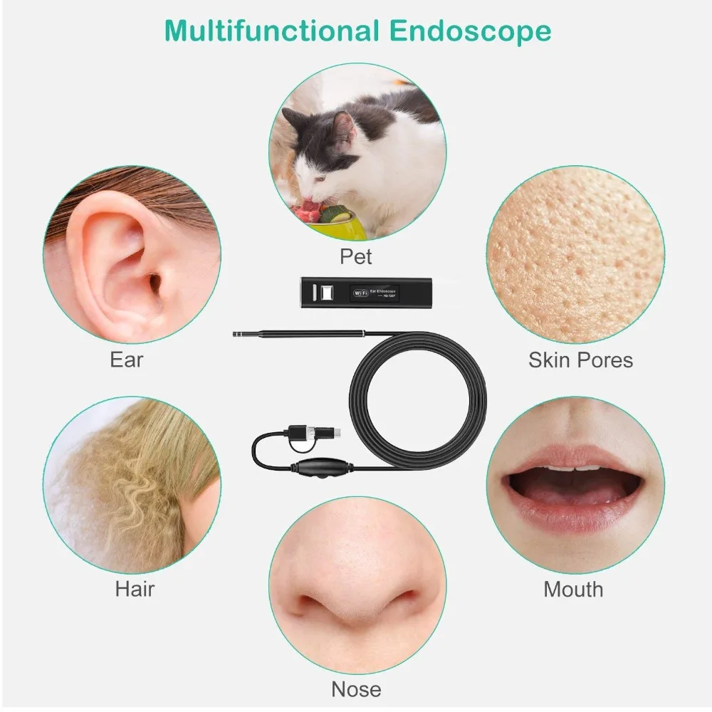 Беспроводная камера эндоскоп с котом 3 5 МП USB|Компактные видеокамеры| |