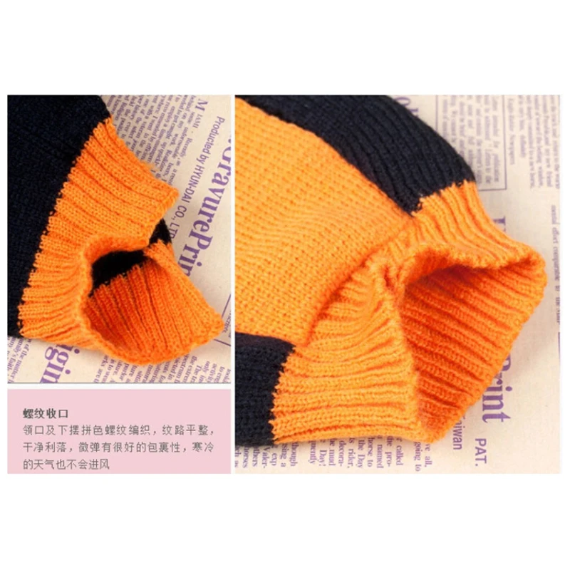 Зимний вязаный свитер с изображением тыквы на хэллоуин для собак мягкая одежда