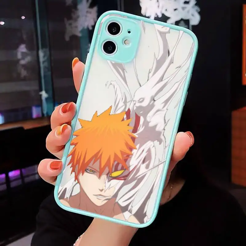 

Bleach Japanese anime Phone Cases matte transparent For iphone 7 8 11 12 plus mini x xs xr pro max luxury brand cover shell