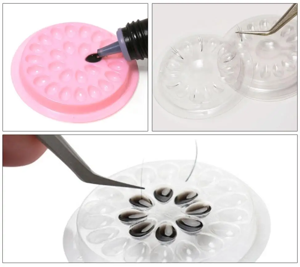 20 шт. клей-прокладка клей-держатель для ресниц Клей-поддон наращивания клеевые