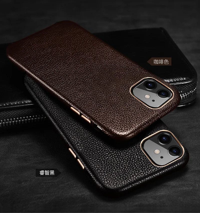 Первый слой из воловьей кожи деловой чехол натуральной для Iphone 11 Pro Max телефона с