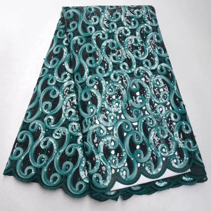 2019 Latest leaf design Handcut organza lace African Swiss fabric with Sequins for party dress 5 yards QG793 | Дом и сад