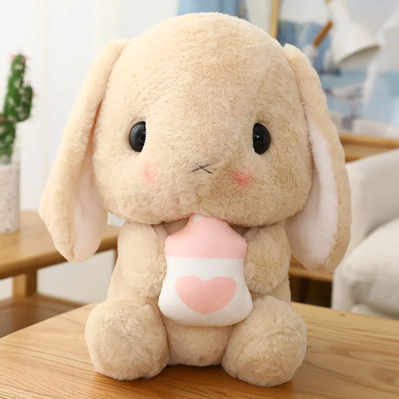 Cute Stuffed Rabbit Plush Toy Soft Cushion Bunny Kid Pillow Doll Birthday Gifts for Children Baby Accompany Sleep Animal Toys