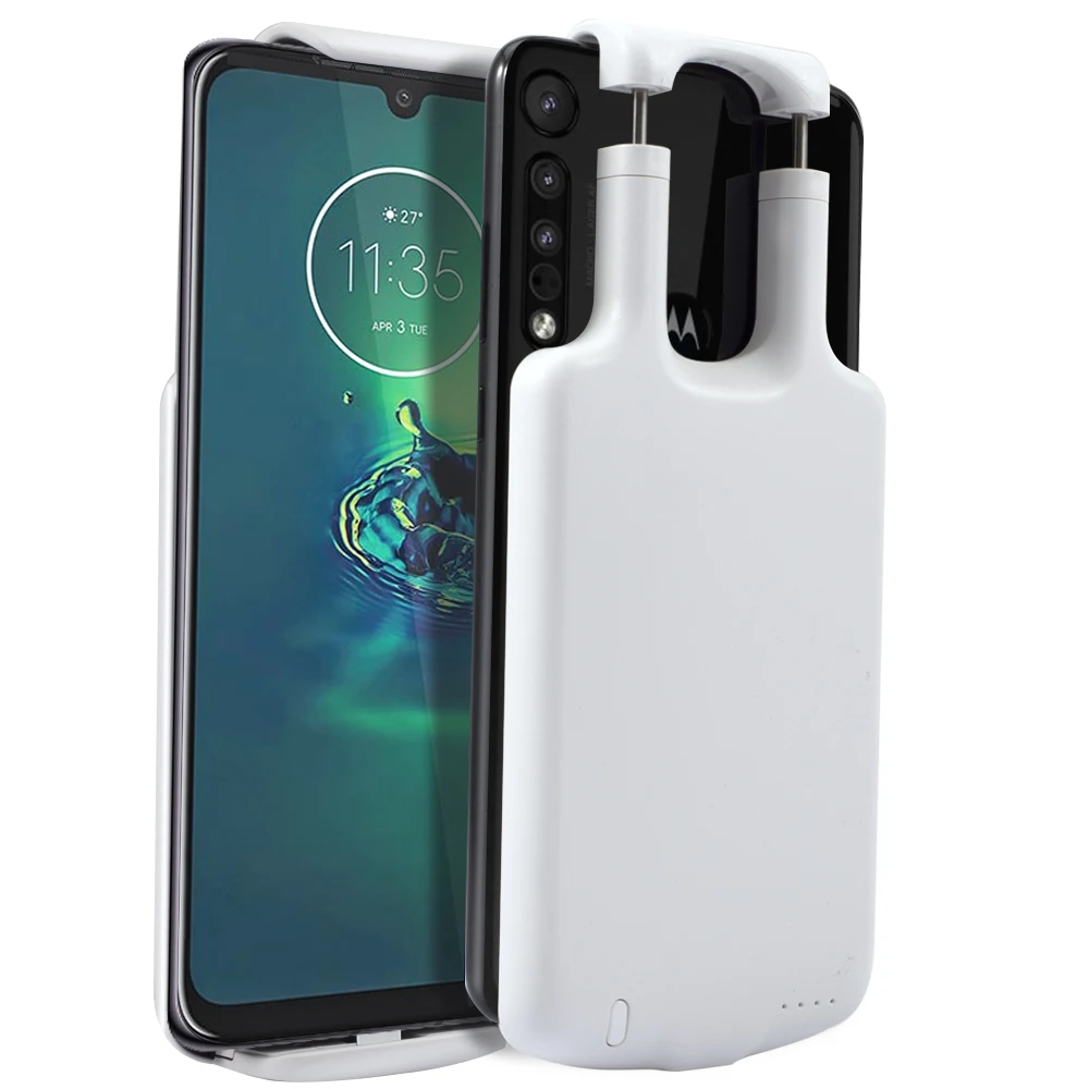 

For Motorola Moto G8 Plus G30 5000mAh Extensible Backup PowerBank Battery Charger Case On Motorola Edge 20 30 Pro power case