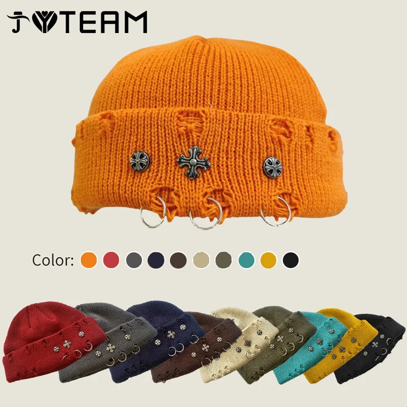 

Модные зимние облегающие шапки в стиле Харадзюку, вязаная шапка с перекрестным плетением, женская теплая Толстая вязаная шапка в стиле хип-...