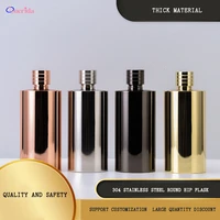 18oz38oz thickened round hip flask portable 304 stainless steel pocket flasks outdoor camping flagons whiskey bottle drinkware