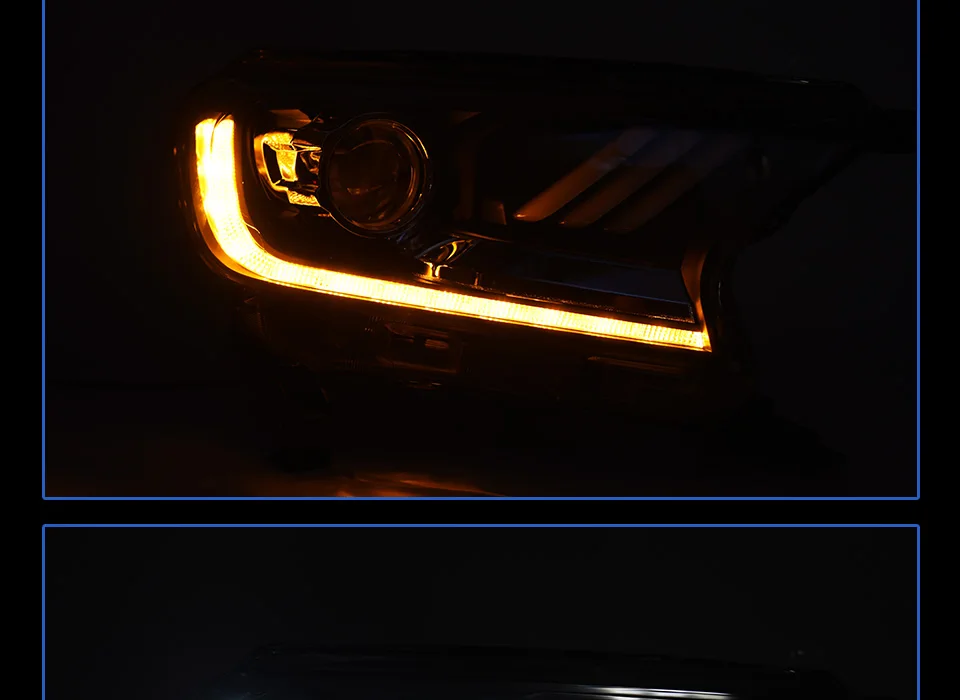 AKD тюнинговые Автомобильные фары для Ford Ranger Everest Endeavour фары Mustang светодиодный DRL ходовые огни биксеноновый луч противотуманные фары