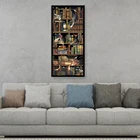 KAMY YI Бутик Мультфильм Кот книжная полка Сонная алмазная живопись современное украшение для дома художественная живопись в скандинавском стиле картина жизнь