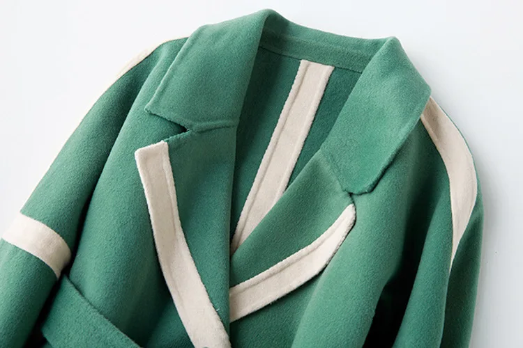 Elegant Autumn Womens Coats Winter Wool Coat Female Long Woolen Jacket Fashion Clothes 2020 Vintage Belt Overcoat 810 |