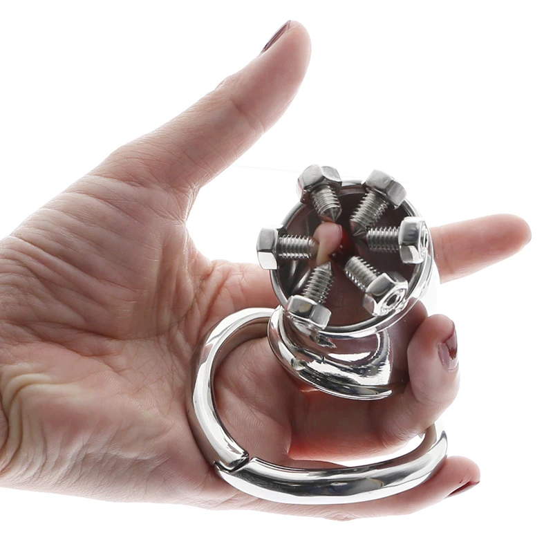 Cbt Chastity Flower Of Thorns Stainless Steel Chastity Cage With With 