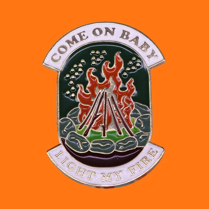 Давай ребенка Сезон лето Licht мой огонь эмаль на булавке На Забавные дрова