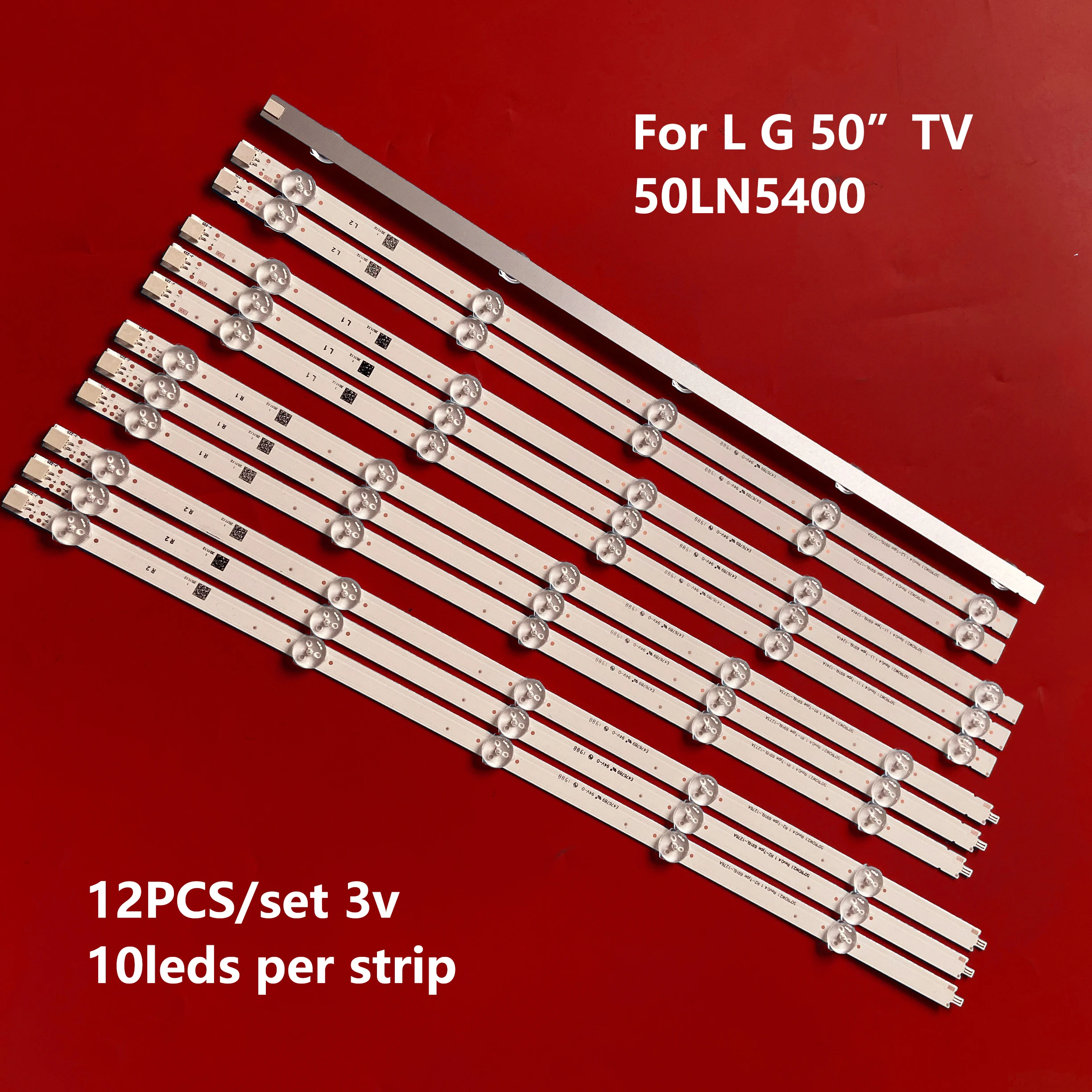 

Светодиодный Подсветка полосы 10 лампы для LG 50 "ТВ 50LN5400 50LA620V 6916L-1276A 1273A 1272A 1241A 50LA6208 50ln540v