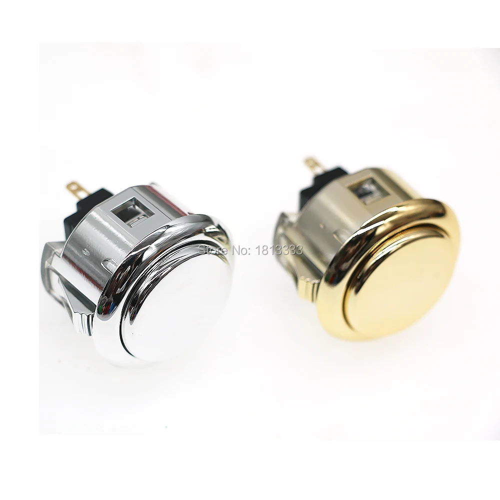 Оригинальная SANWA OBSJ-30 металлическая кнопка 30 мм 24 хромированный переключатель