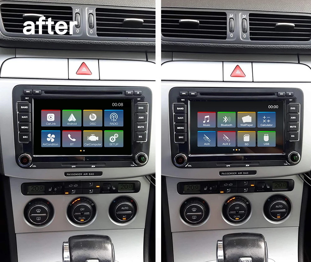 Встроенный ключ Carplay и Android авто 7 дюймов Автомобильный dvd-плеер радио для V W Volkswagen POLO PASSAT TOURAN Golf 5 6 Skoda Seat