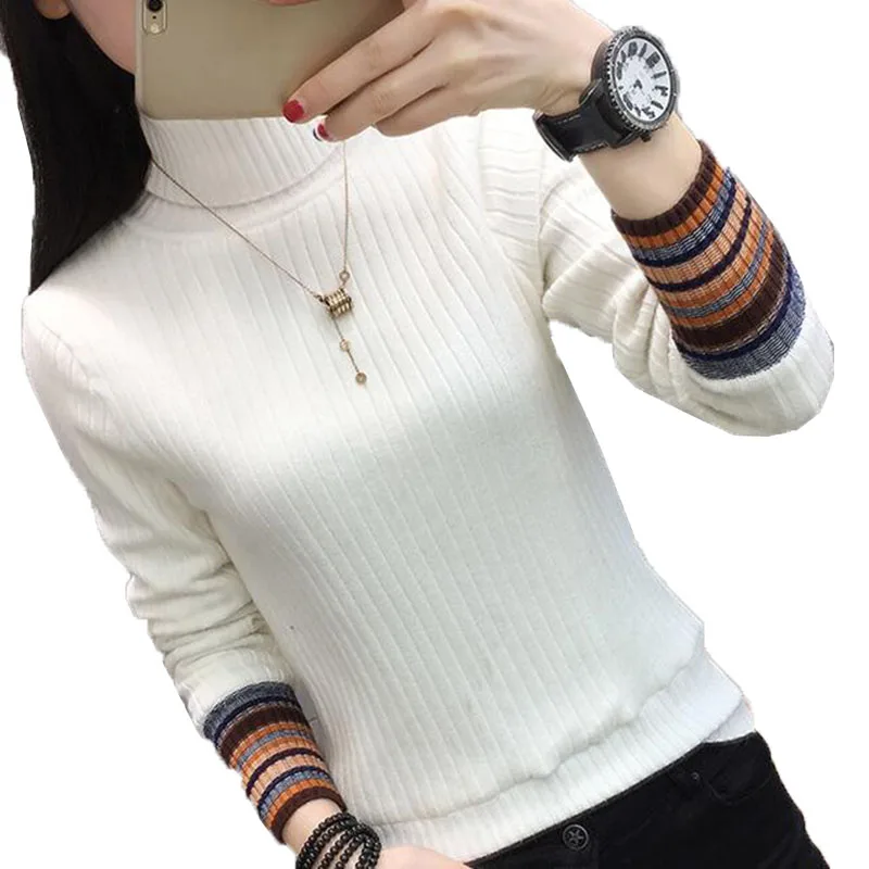 

Новинка зимний женский короткий свитер с высоким воротником свитер плюс бархатный толстый теплый джемпер Повседневный Женский пуловер 2019