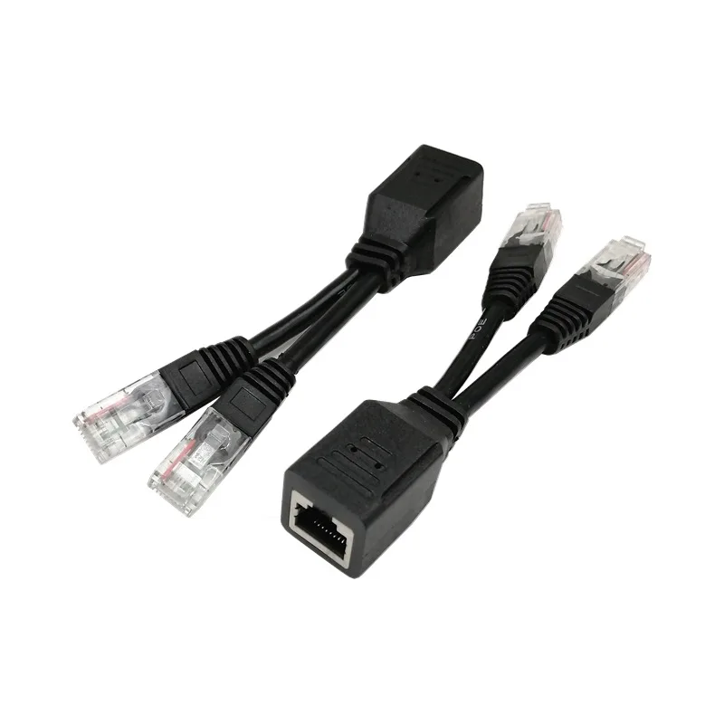 

2pcs/1pair RJ45 Splitter Combiner UPOE Cable Kit POE Adapter Cable Connectors Passive Power Cable