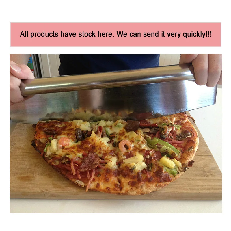 WALFOS 12 дюймовый нож для пиццы Нержавеющая сталь кресло качалка измельчитель