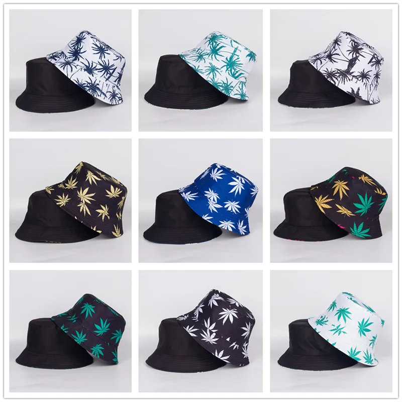 Панама с принтом листьев для мужчин и женщин летняя шляпа от солнца путешествий