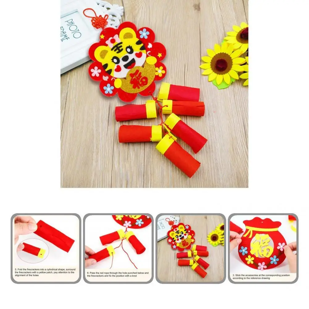 

Универсальный мультяшный Тигр для детей, «сделай сам», украшения для китайского фейерверка, новогодние украшения, подарок для детей, интера...