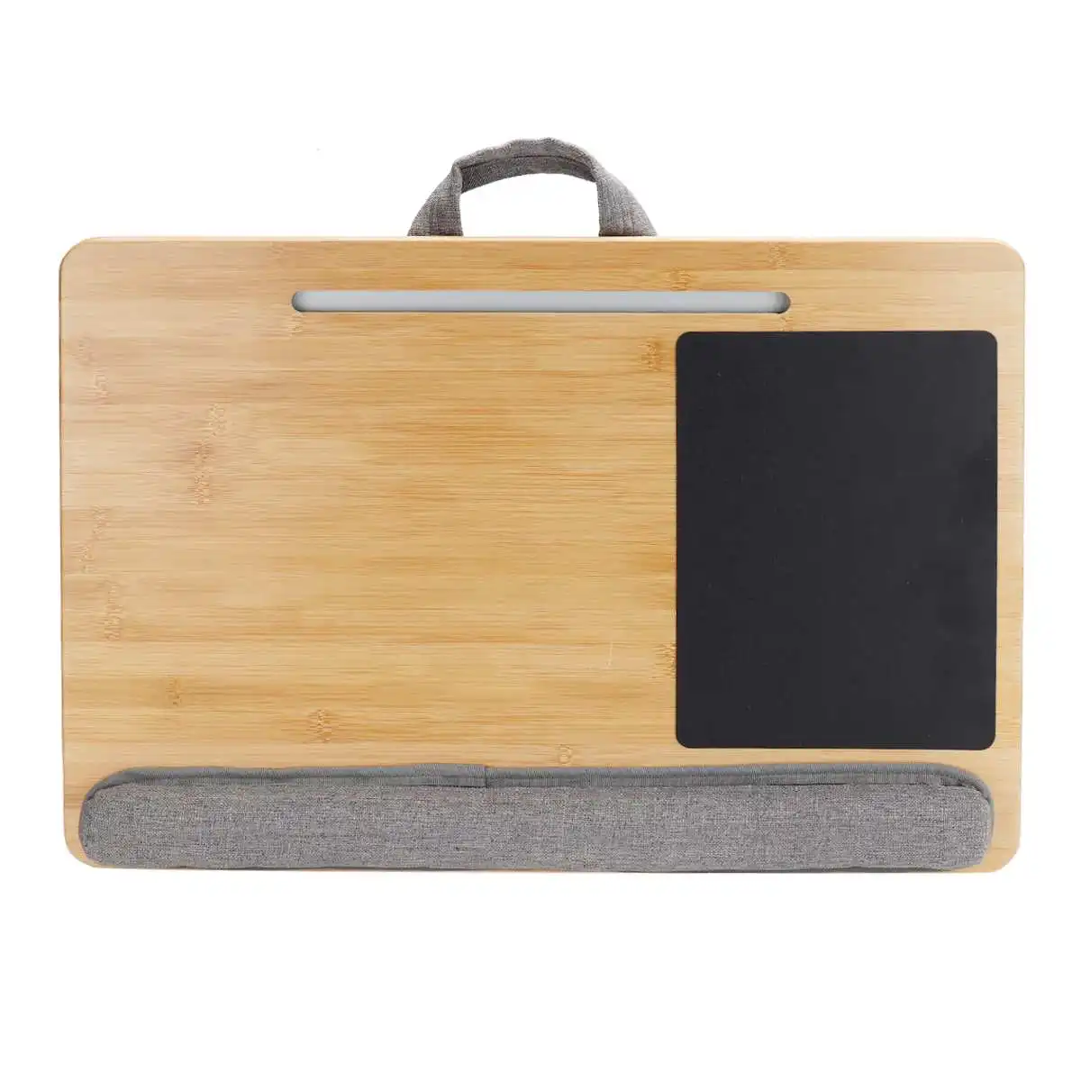 

22 Inch Portable Bamboo Laptop Desk Laptop Table Tray Computer Desk with Mouse Pad Wrist Cushion Support Sofa Bed Lapdesks