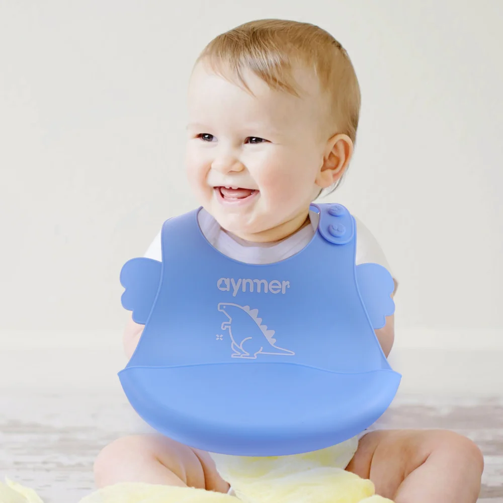 

Silicone Baby Bib Lovely Children Dinning Bib Adjustable Toddler Feeding Bib