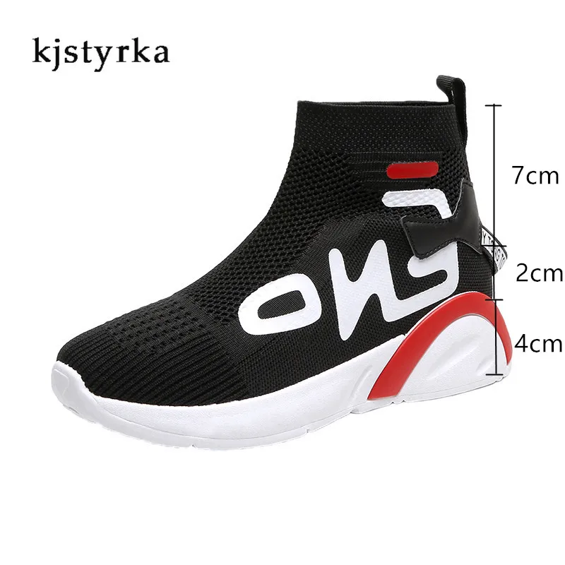 Kjstyrka/ г. стиль, zapatos mujer, брендовые высокие топы из сетчатого материала, женские нескользящие разноцветные корзины