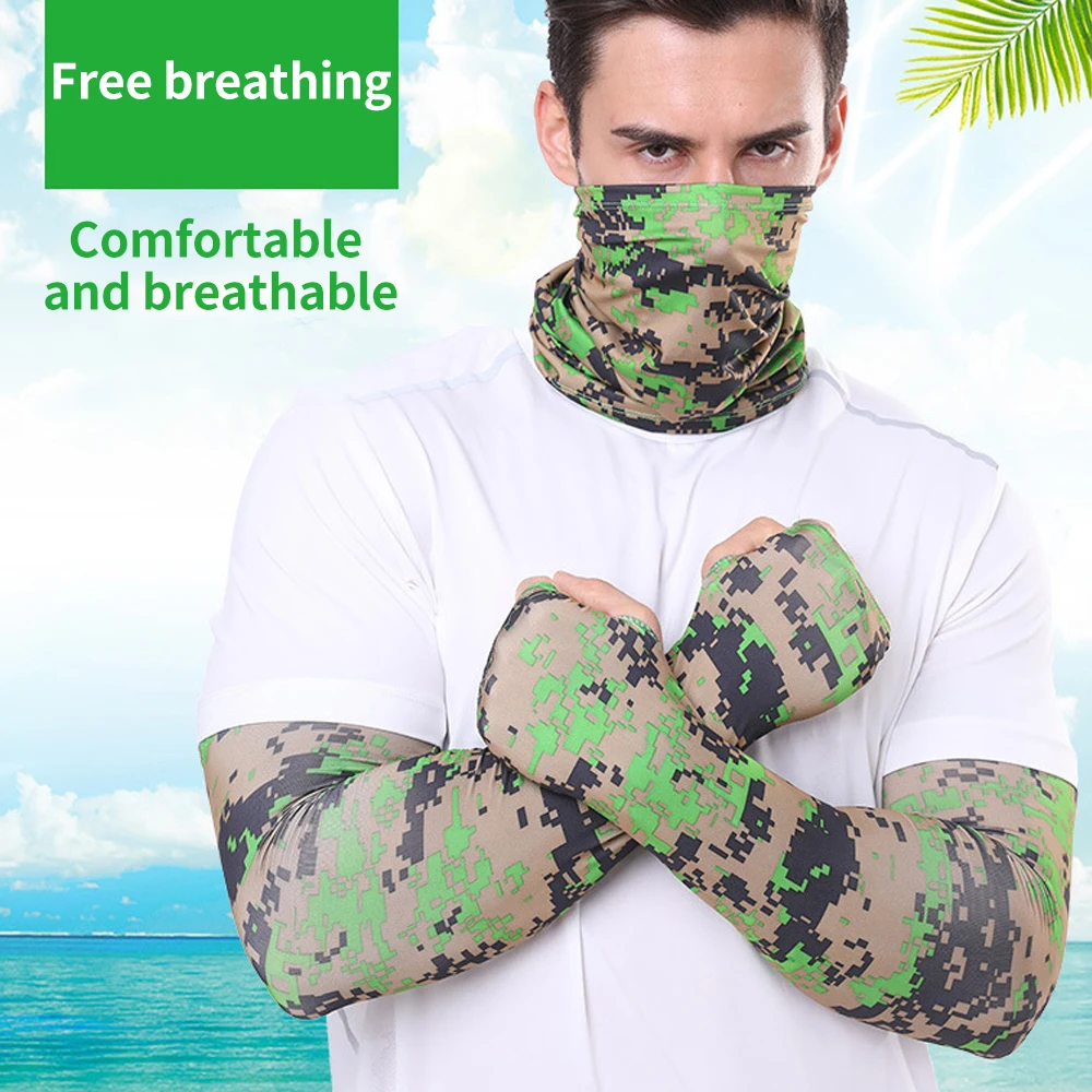 

1 Pair Unisex Sun Protection Anti UV Protection Arm Sleeves Comfortable Sweat-absorbent Outdoor Skin Protection Cooling Sleeves