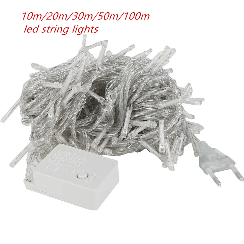 

2021 10M 20M 30M 50M 100M Waterproof Outdoor 110V/220V LED String Light For Christmas Tree New Year Weeding String Lamp
