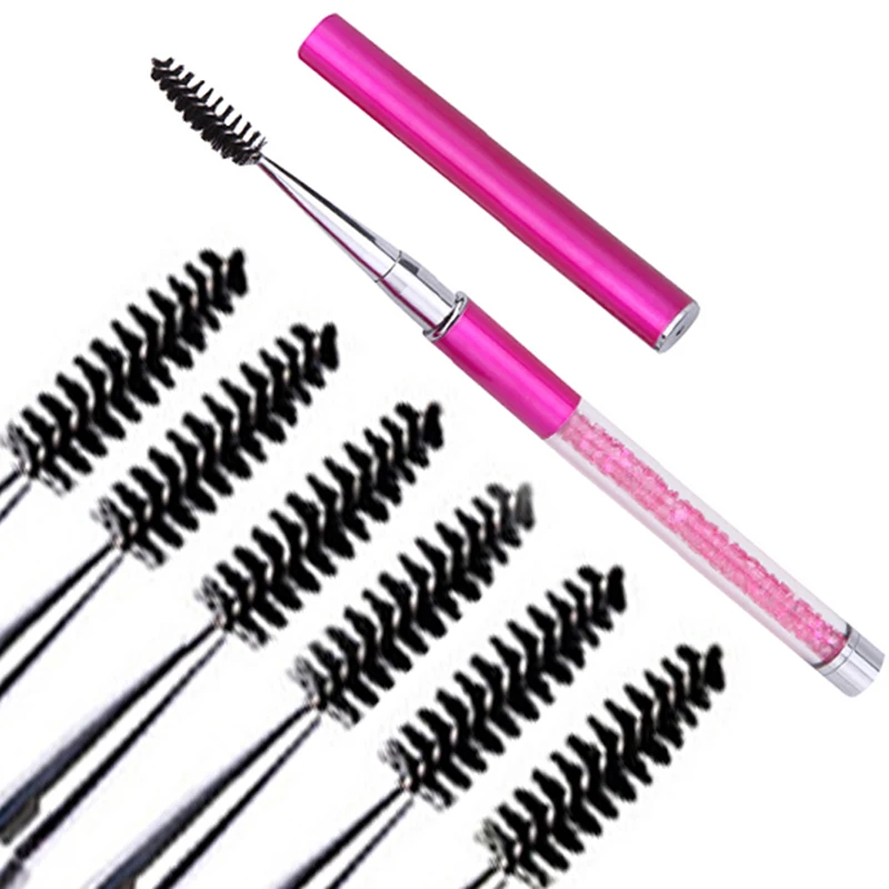 20 шт. 10 цветов хрустальные щеточки с тушью для ресниц аппликатор Кисть макияжа