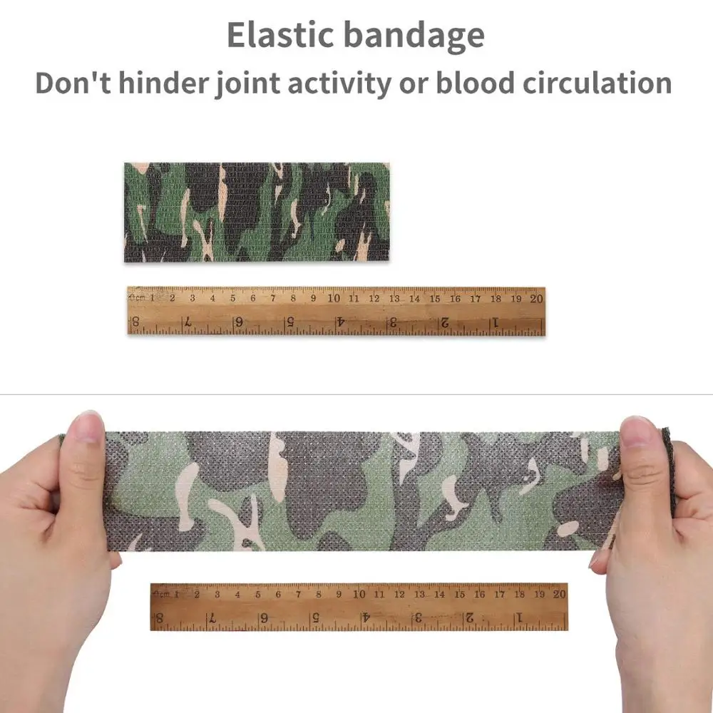 12 Rolls Self-Adherent Wrap Sports Elastoplast Tapes Self-Adhesive Strong Elastic Medical Tape Breathable Athletic Bandage