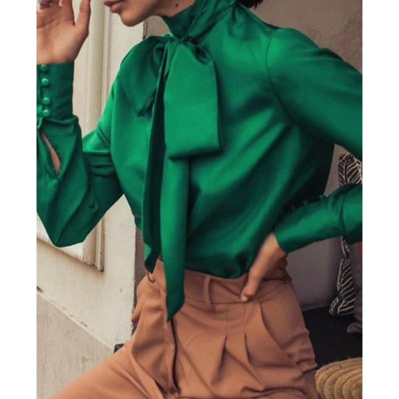 Новинка 2019 летняя модная туника женская блузка рубашки длинный рукав