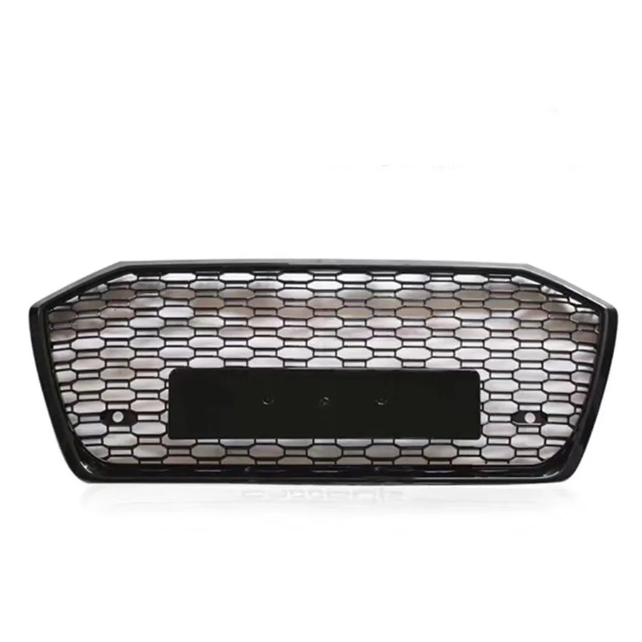 

For RS6 Style Front Mesh Honeycomb Hood Grill for Audi A6/S6 C8 2019 2020 Car Front Bumper Grill Center Grille