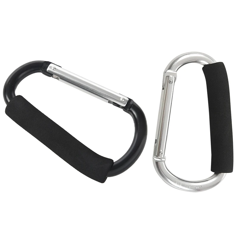 Крупный D образный карабин из алюминиевого сплава 2 шт. 14 см мягкая ручка крючок