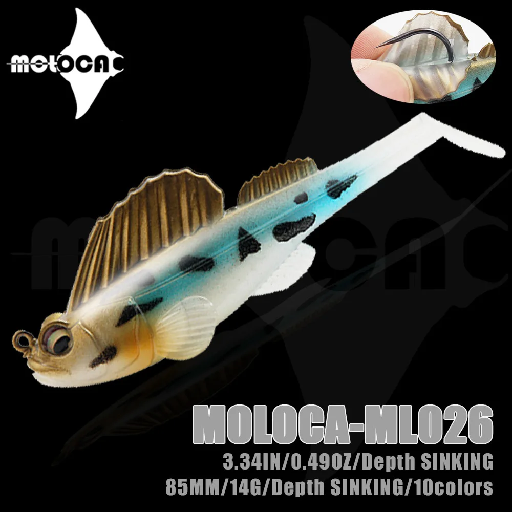 

Fishing Tackle Soft Swimbait Lure Luya Sinking Silicone Bait Weight14g 8.5cm Single Hook Leurre Souple Isca Artificial Bait 2021