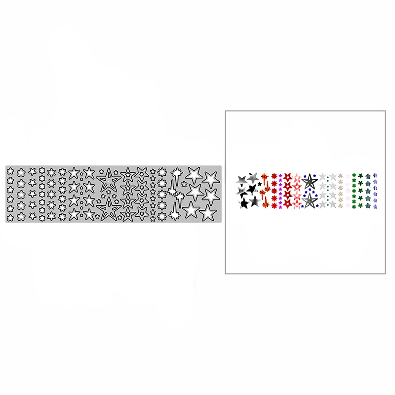 

Новинка, рельефная пластина с различными звездами, рельефные штампы из 2021 металла для рукоделия, скрапбукинга, альбома, открыток, изготовле...