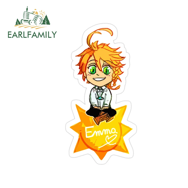 

Автомобильная наклейка EARLFAMILY «Обещанный неверленд», 13 см х 6,8 см, водостойкая, Солнцезащитная наклейка, граффити, аниме, окклюзия, царапина