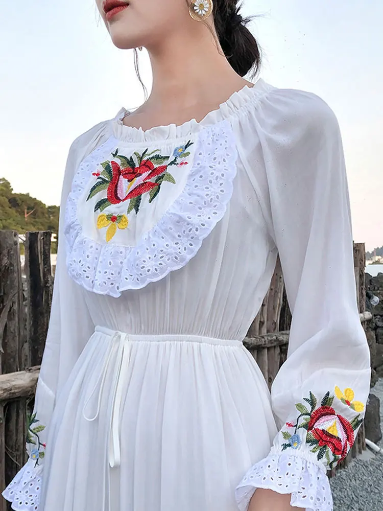 

Summer new model han dynasty is melting Bohemian travel word gets dress to restore ancient ways to embroider long style dress