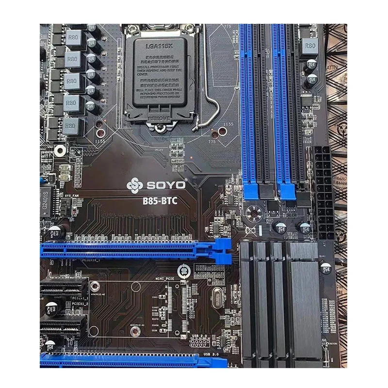 Системная плата для майнинга BTC Настольная материнская 6PCI-E TB85 B85 B250 H110 LGA 1150 DDR3 16G