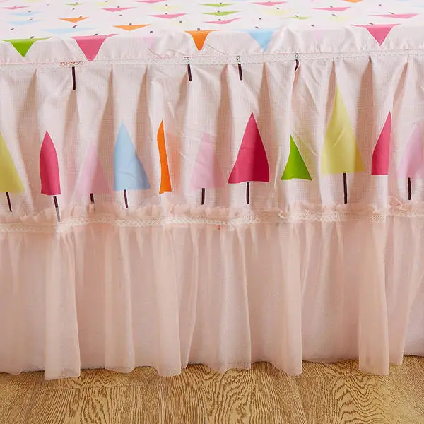 Кружевная юбка для кровати нескользящая простыня покрывало шлифовальная